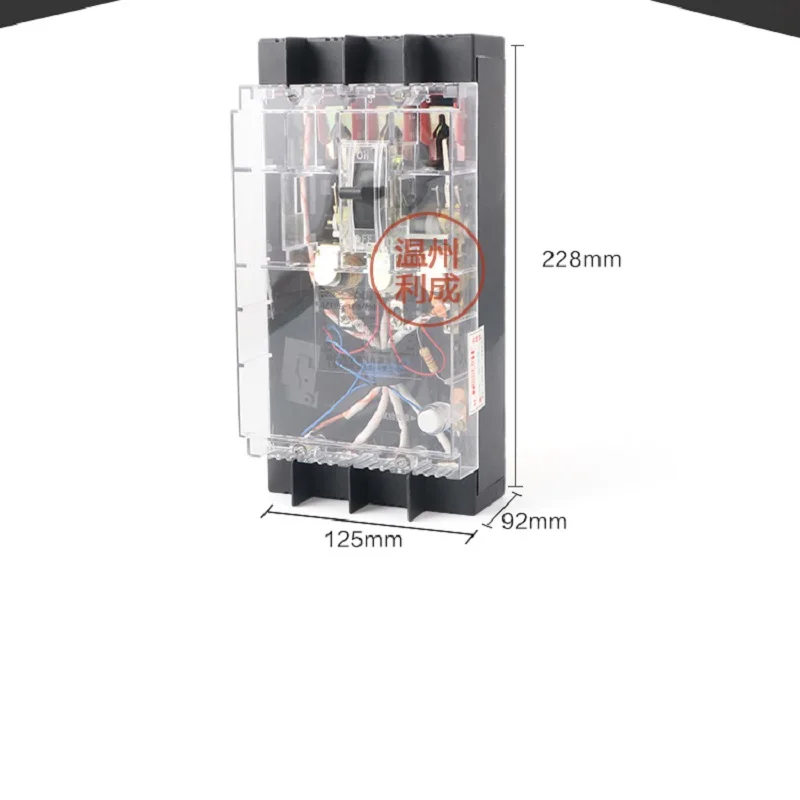 Transparent molded case leakage circuit breaker DZ15LE-100/490 100A three-phase leakage protector air switch