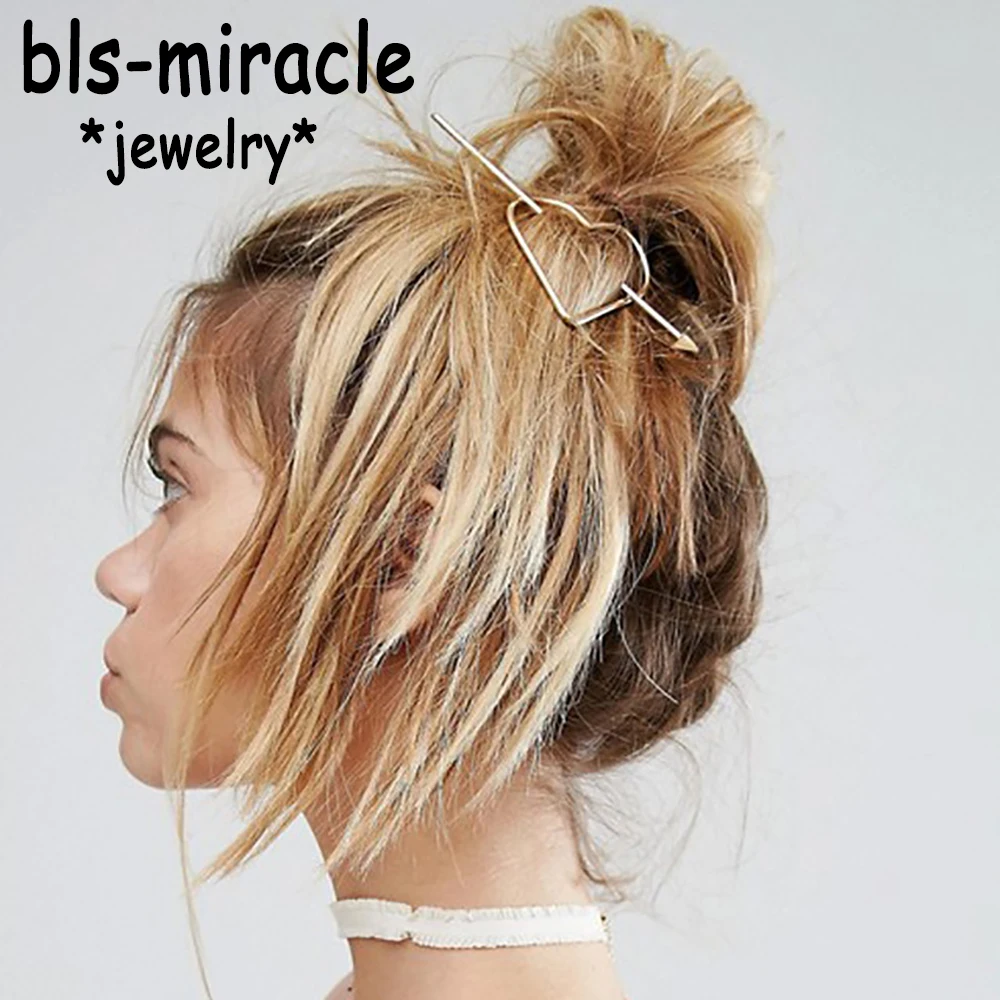 Bls-معجزة أحدث دبوس الشعر بوهيميا الجوف جميل القلب Hairwear الشعر أفضل النساء فتاة حفلة اكسسوارات بالجملة HA-117