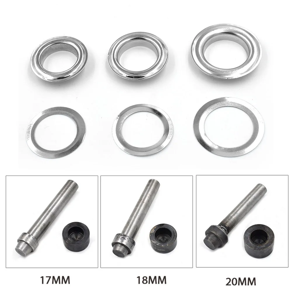 ( 50 Sets) 17/18/20 MM  Metal Hole Clothing & Accessories Eyelets Rings Rivet Snaps Install Tools Buttonhole Buckle Die