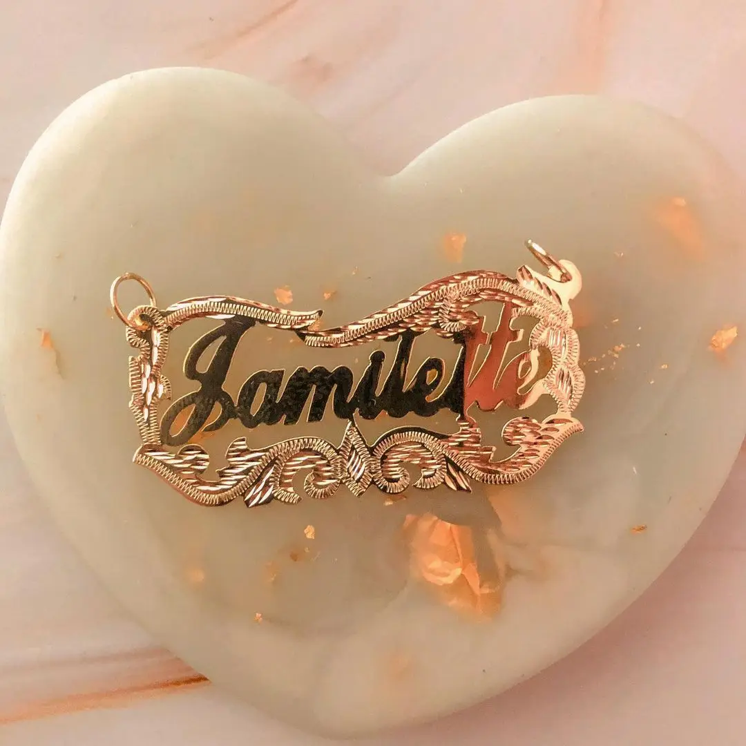 Custom Double Plated Name Necklace For Women Gold Plated Silver Choker Personalized Cursive Elegant Pendant Jewelry Gift