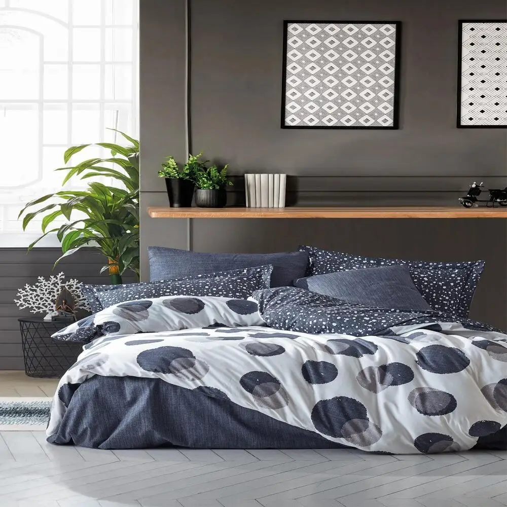 Cotton Box Modern Orva Duvet Cover Set - 100% Cotton Duvet cover: 160x220 Bed sheet: 160x240cm