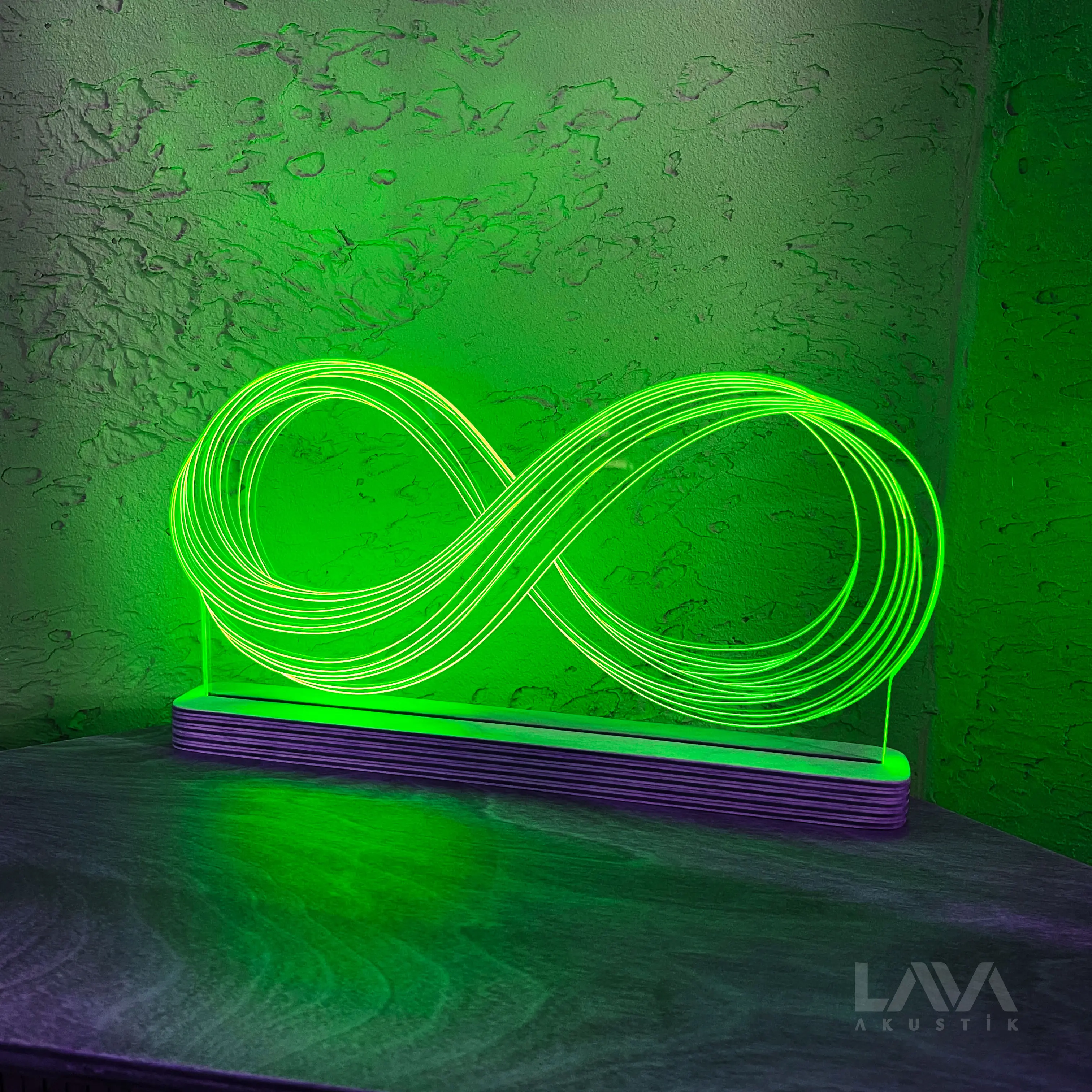 Infinity Loop Infinity Forever Sign RGB LED Light USB Lámpara remota a todo Color de animación Color noche efecto arcoíris