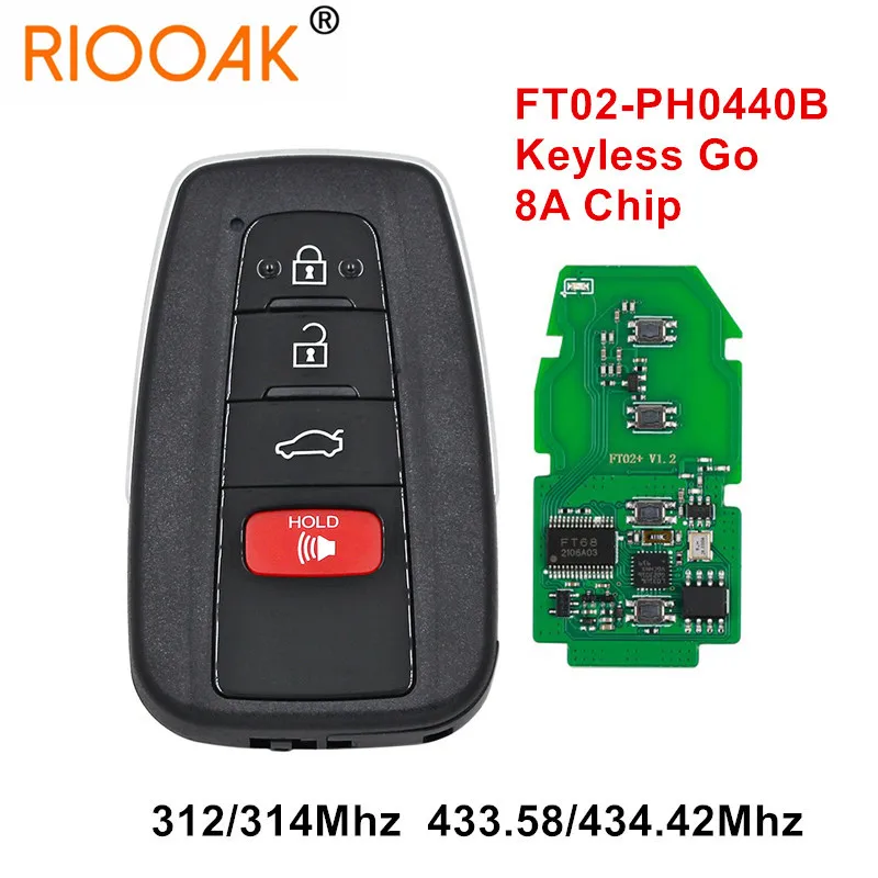 

Lonsdor 312/314/433.58/434.42Mhz FT02 PH0440B Update Version of FT11-H0410C For Toyota RAV4 Avalon Frequency Switchable 8A Chip