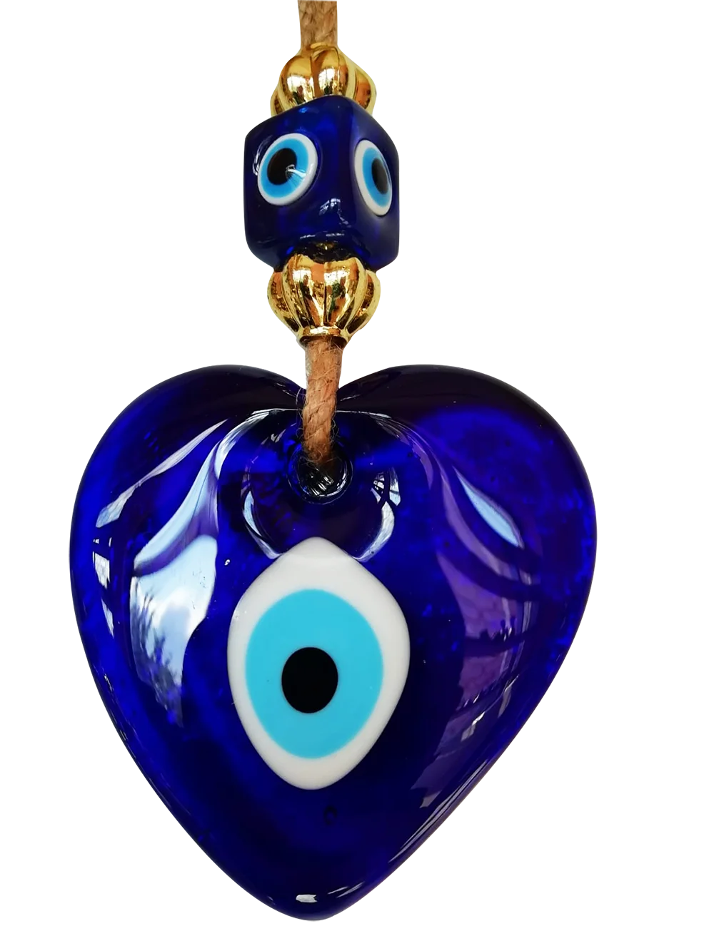 

Love Shaped Glass Blue Turkish Evil Eye Decoration