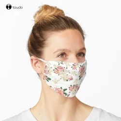 Floral pattern, Flowers and green leafs pattern Mask Face Filter Pocket Cloth Reusable Washable
