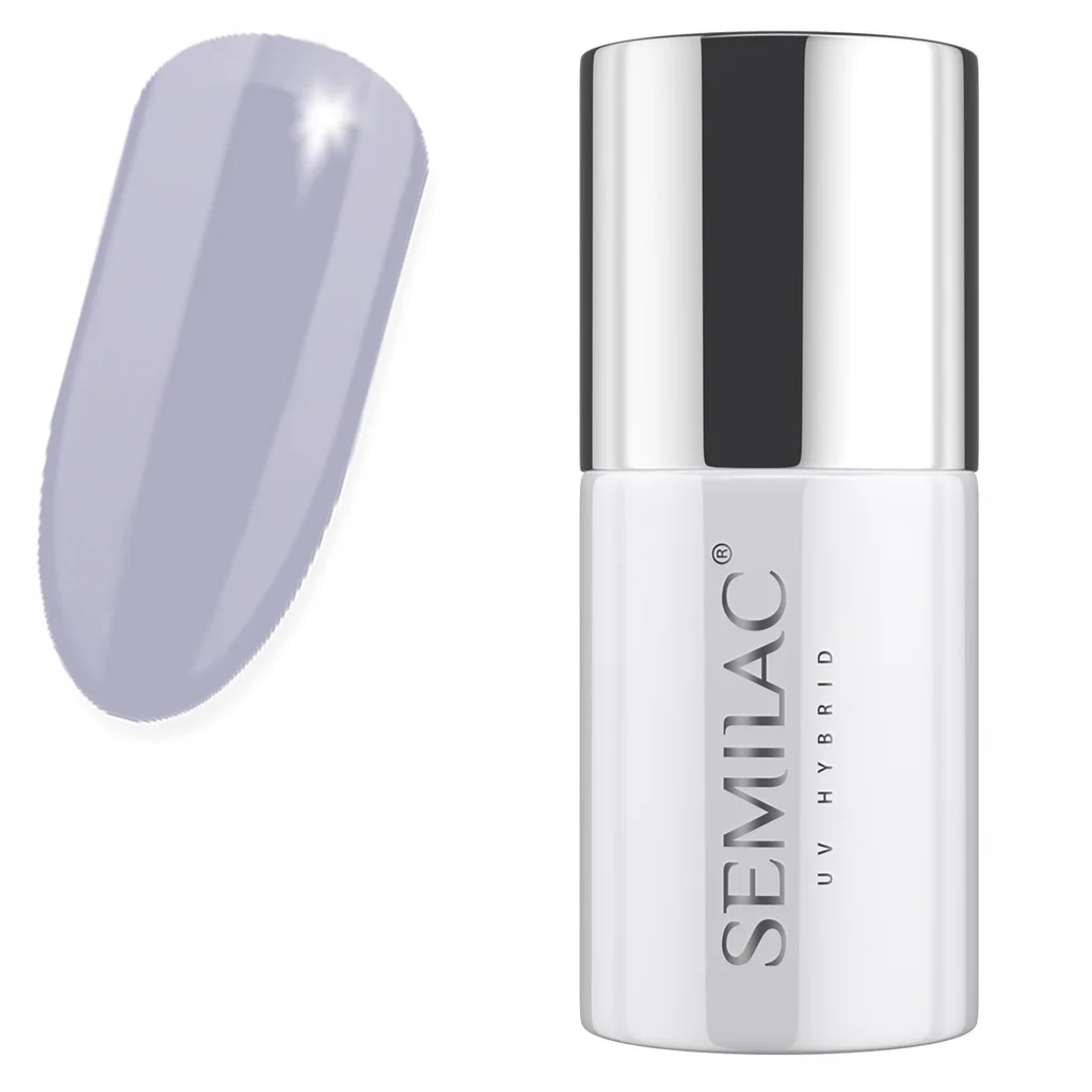 Semilac Official Grey 224 semi-permanent coverage, UV hybrid nail polish texture Gel