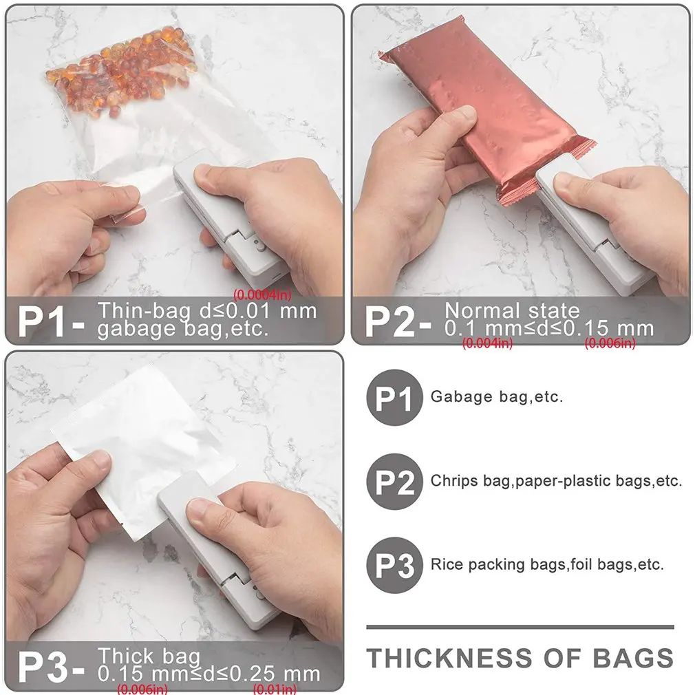 USB Charging Mini Sealing Machine Household Snack Plastic Packaging Bag Heat Sealing Machine Small Sealing Machine