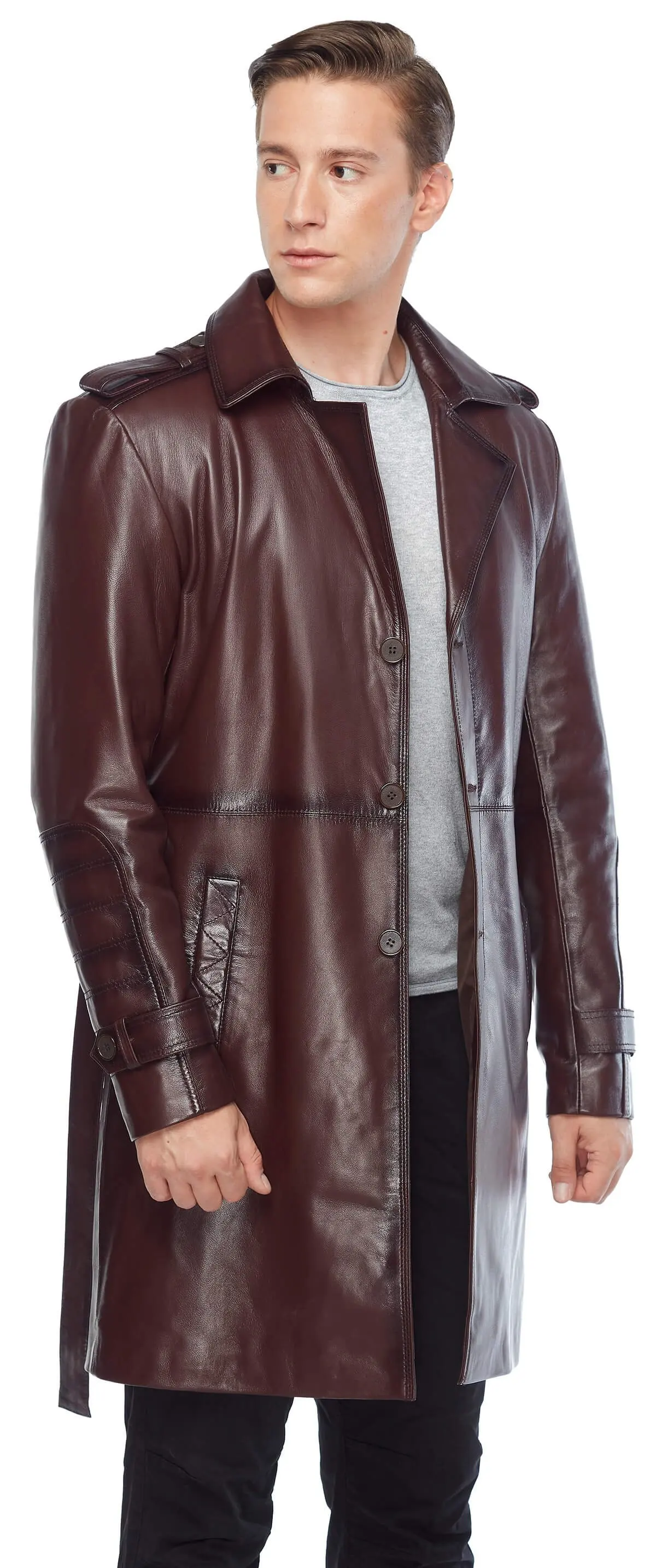 Ma Trận Da Thật Chính Hãng Da Nam Phủ Ngoài Burgundy Orjinal Da Cừu Thu Đông 2022 Biker Slim Size Lớn VintageTürkiye