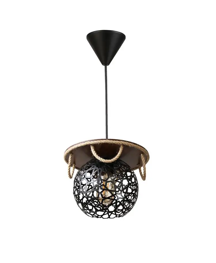 Globe Sphere Design Wood Metal Chandelier Lampshade Ruistic with 3 Different Models Use Made in Turkey Light