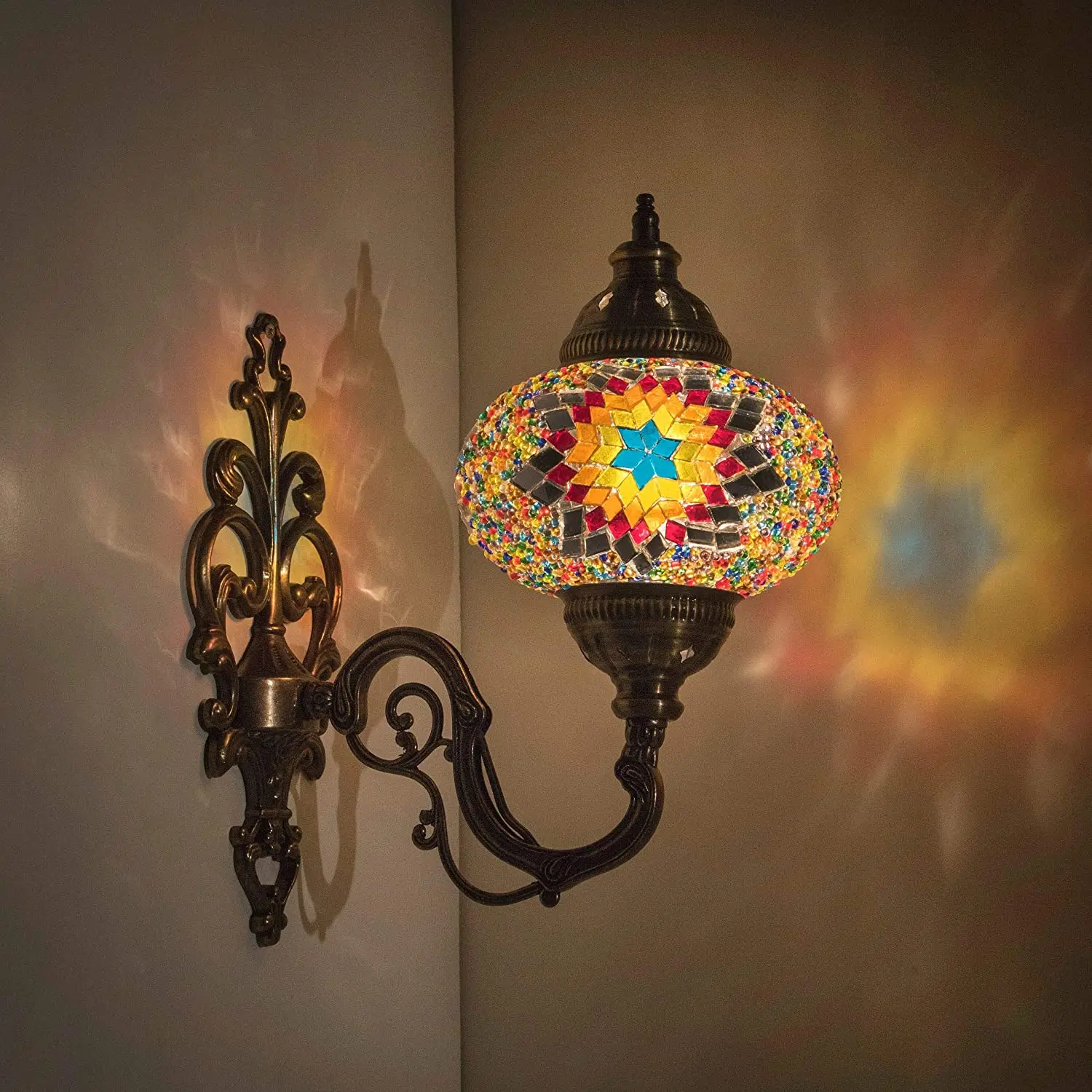 (31 Models) Handmade Wall Lamp Mosaic Shade, 2019 Stunning 16.5 