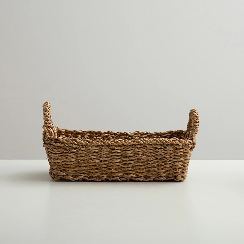 Bread Basket Decorative Seaweed Basket Bread Basket Multi-Purpose Basket Decorative Housewares Quality Natural 35x10 cm