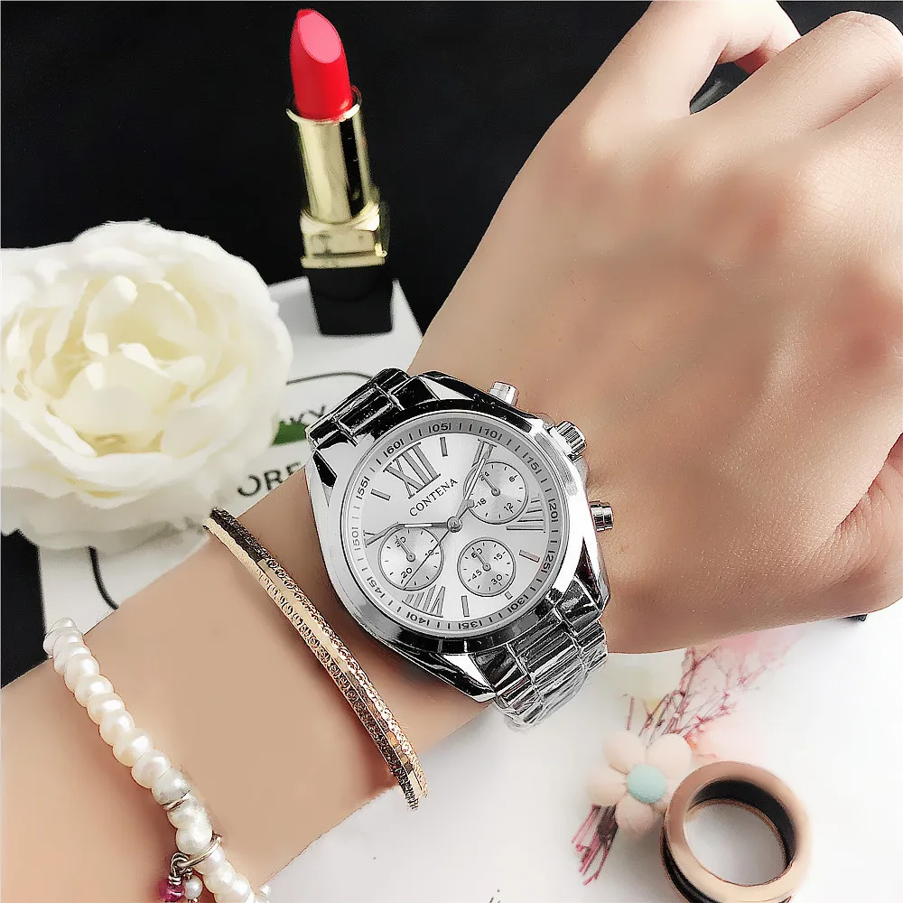 

CONTENA Women Watch Top Brand Women Watches Quartz Stainless Steel Wristwatch Woman Luxury Watch Reloj Mujer Relojes Para Mujer