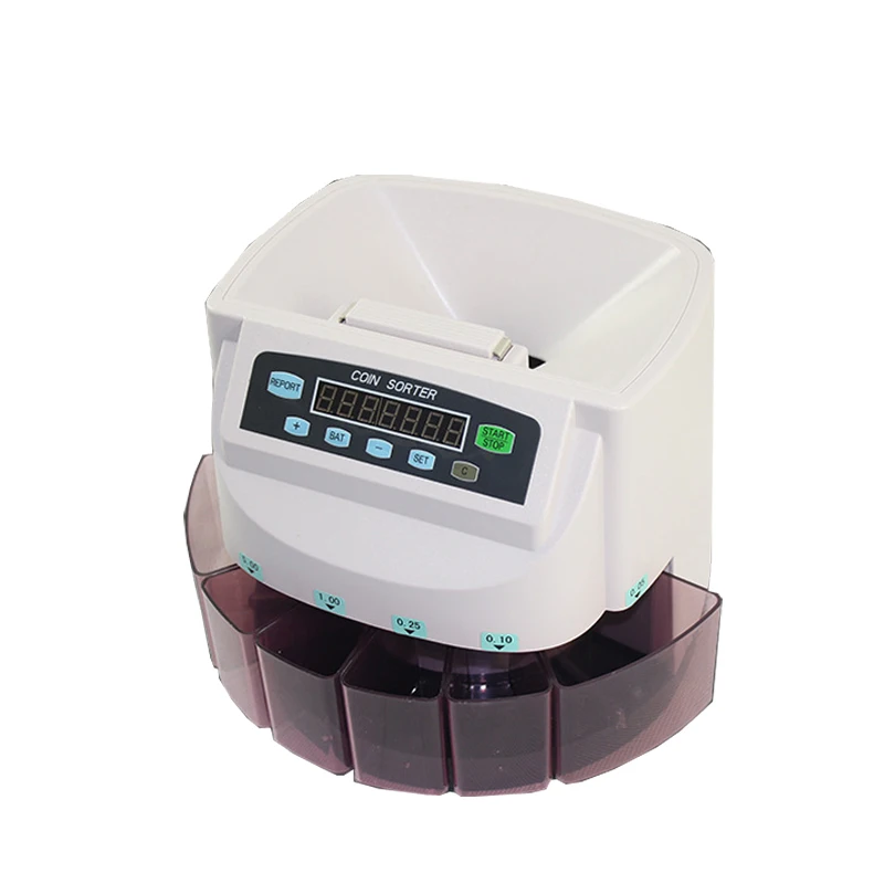 HSPOS Mixed Coin Value Sorter Multi Currency Coin Counter Coins Counting Machine  HS-9200