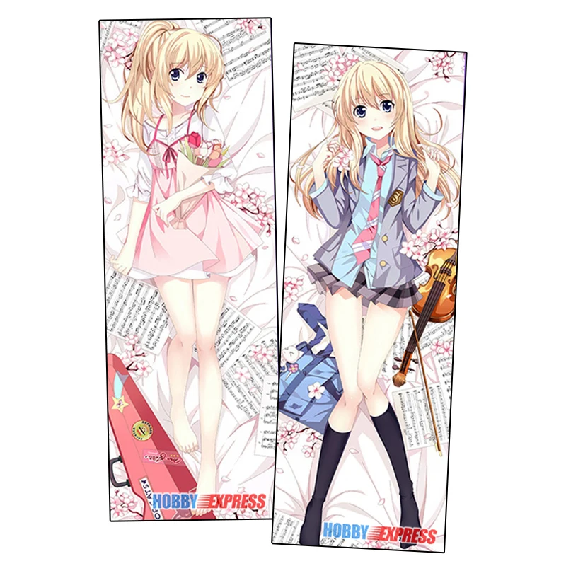 

Hobby Express Anime Dakimakura Japanese Otaku Waifu Hugging Body Pillow Cover Kaori Miyazono Your Lie in April YCDS317