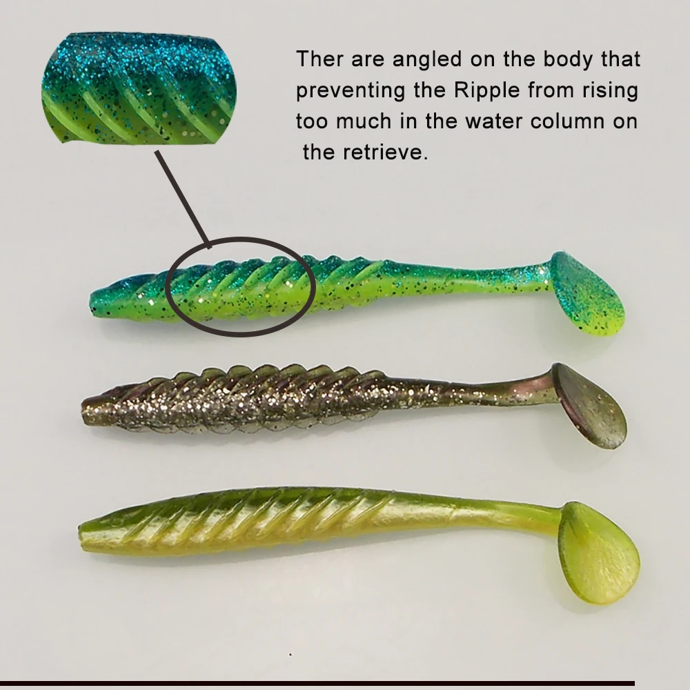 ESFISHING Angelköder Ripple Shad 100mm 125mm 70mm Weicher SwimBait Meeresangeln Plastikköder Hecht Barsch Pesca – Detail 2
