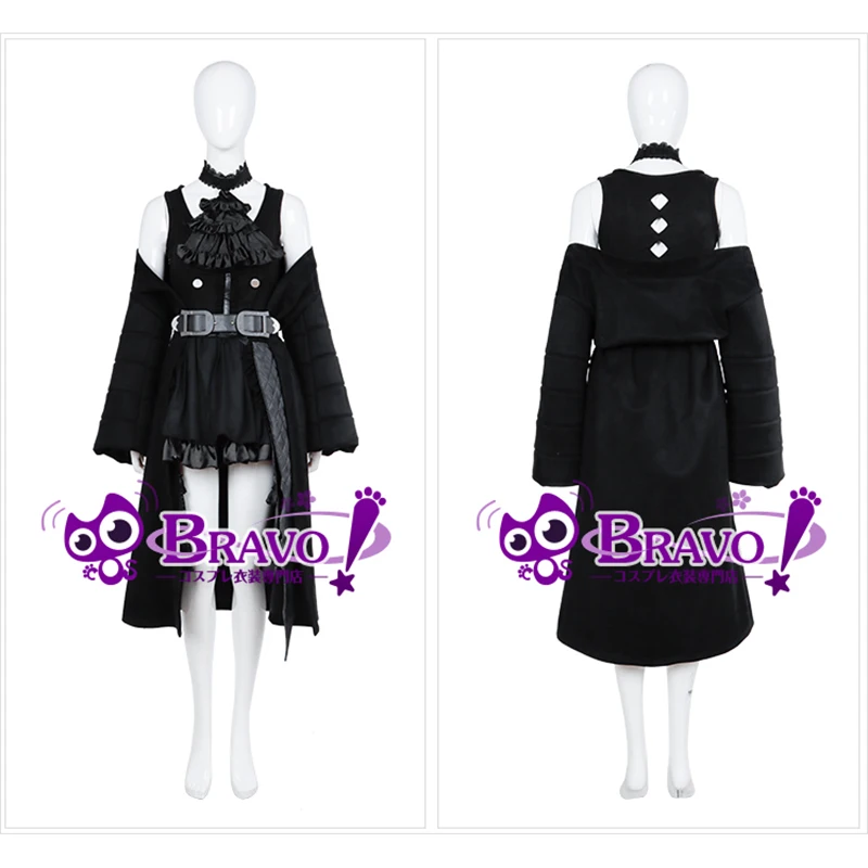 Final Fantasy XIV FF14 Gaia Cosplay Kostüm FFXV Shadowbringers Schwarz Kleid Custom-made