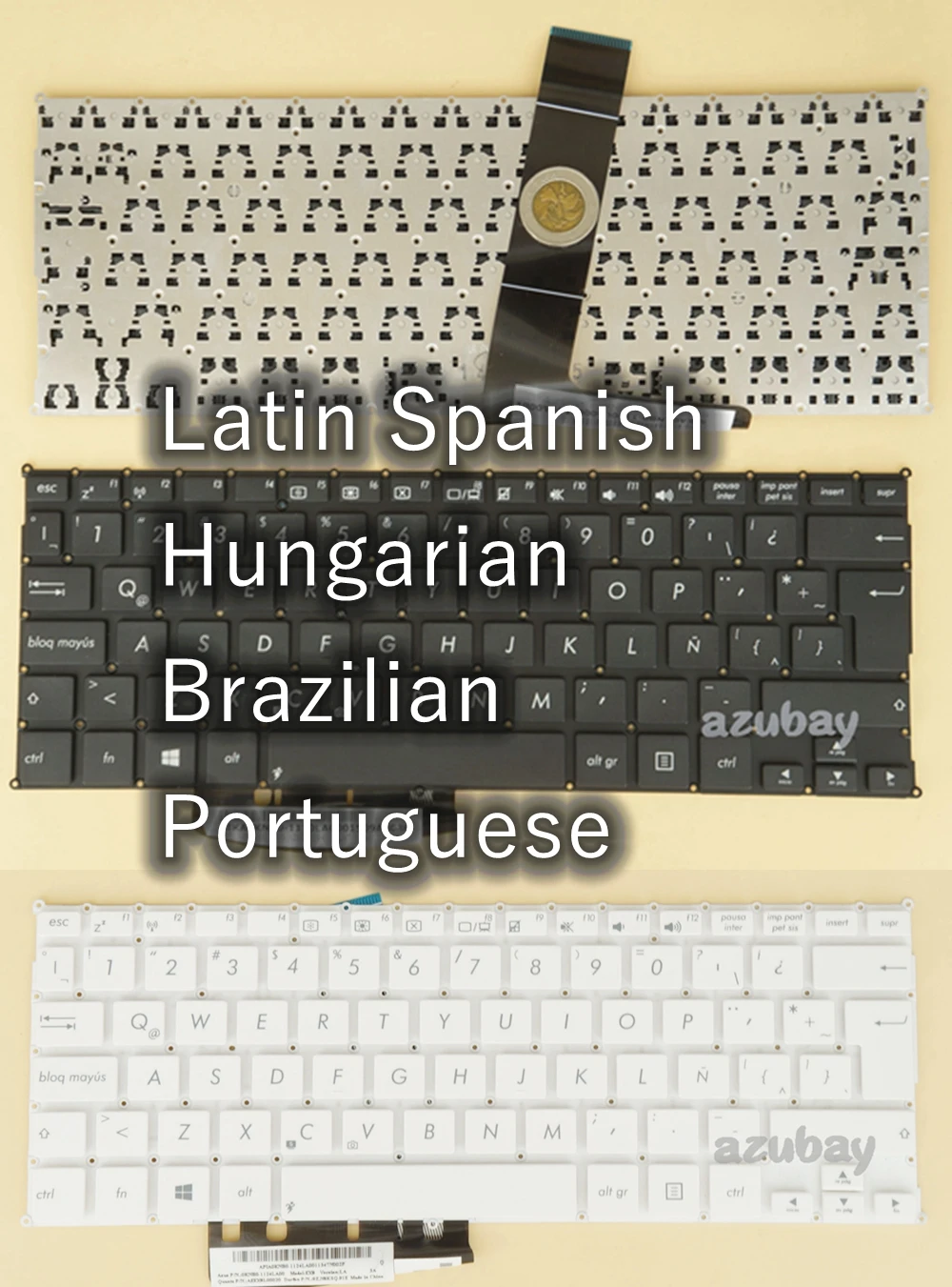 Latin Spanish Hungarian HU Brazilian Portuguese Keyboard For ASUS F200CA F200LA F200MA X200CA X200LA X200MA R202CA R202LA R202MA