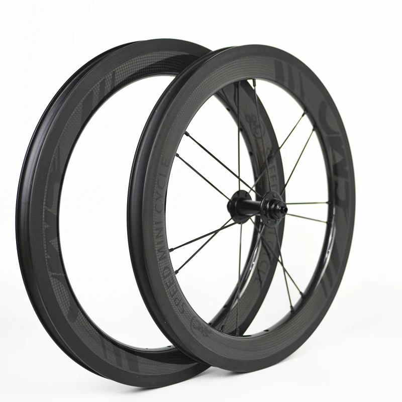 SMC 16 Inch 349 38MM Carbon Wheels for  Folding Bike 6 Speed Speed Mini Cycle