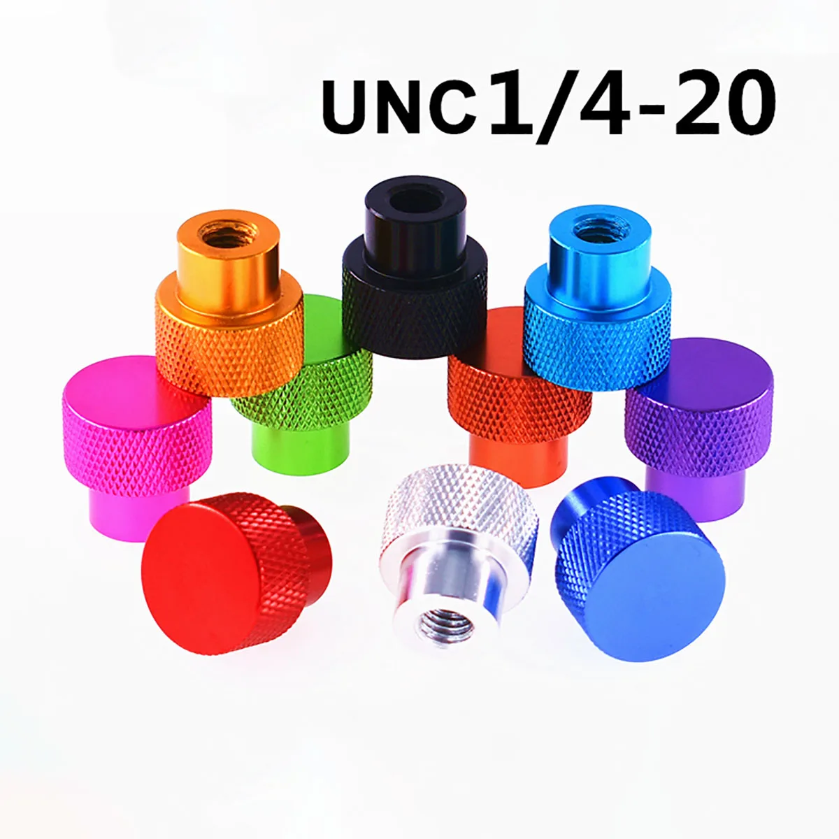 2 шт. UNC #6-32,1/4-20, 3/8-16 затягивающая гайка с потайным отверстием для руки анодированная алюминиевая накатанная головка Высокая Шаговая гайка для моделей RC