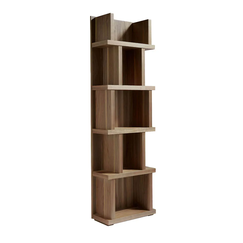 3024 shelf Angel Cerdá-walnut-plated wood shelf.