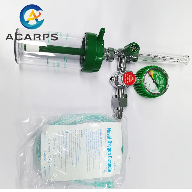 High Pressure 4000psi Medical Gas Pressure Regulator With Flowmeter for Oxygen CGA540 G5/8 15L/min