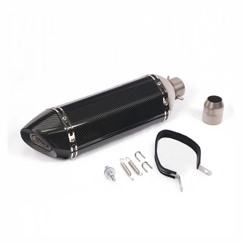 Motorcycle Exhaust Pipe Universal Muffler Escape 51mm Moto Exhaust Tips Silencer for 310mm 370mm 470mm 570mm