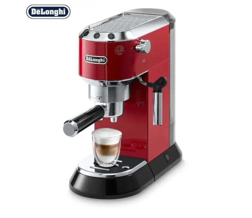 

Delonghi HOUSEHOLD Coffee Machine HOME Semi Automatic italian CAFE maker Espresso Home Pump EC680.R Red milk froth 15bar 1.1L