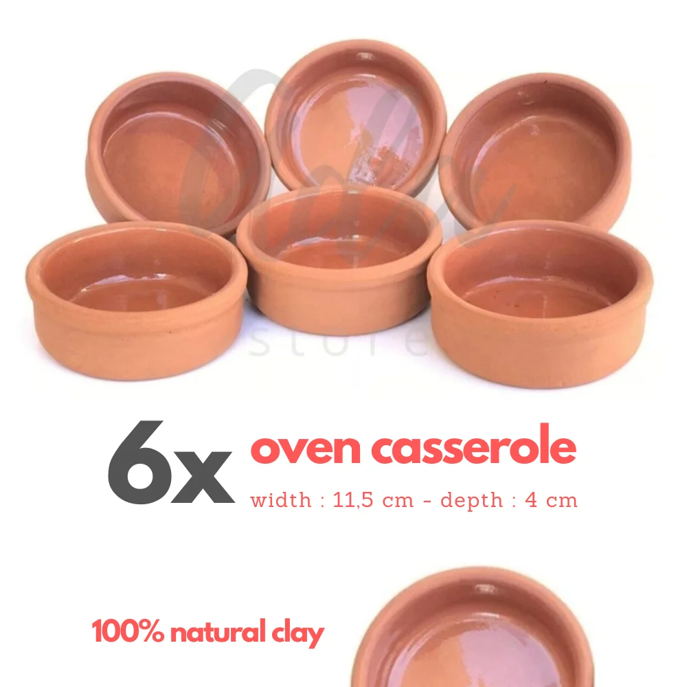 100% natural Clay Soil Casserole Set Rice Pudding Meat Vegetable Snack Dessert Dish Oven Cook For Presentation Ideal Fondue