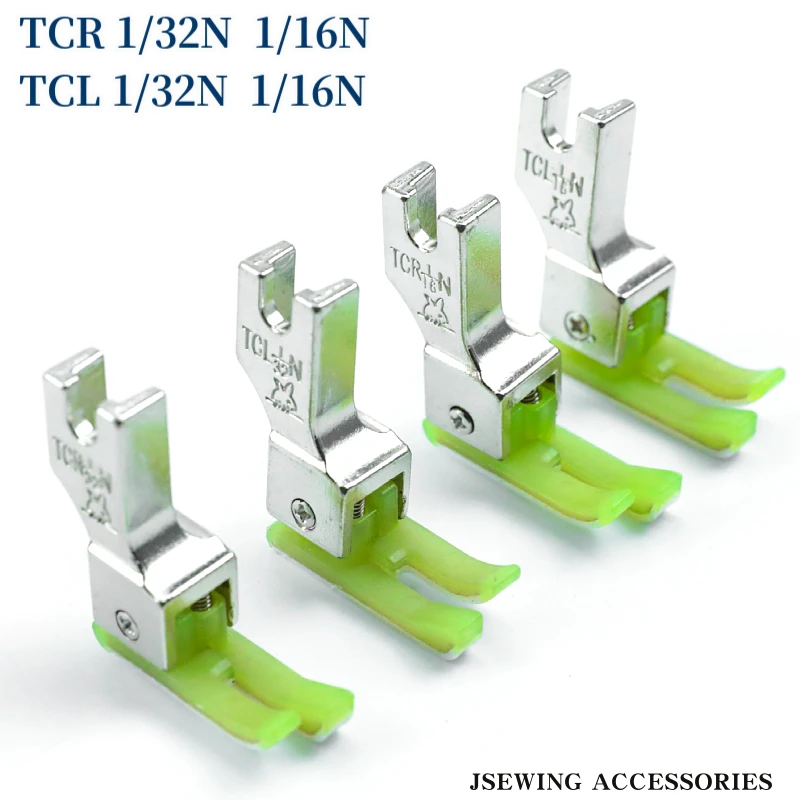 TCR TCL RIGHT and Left Plastic Compensating Presser Foot For Industrial 1 Needle Lockstitch Sewing Machine 1/16 1/32 inch