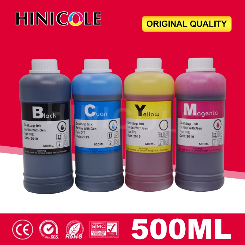 Hinicole Printer Ink 500ml Bottle Refill Ink Kit For Canon For Epson For HP For Brother Ink Cartridge and Ciss Ink System