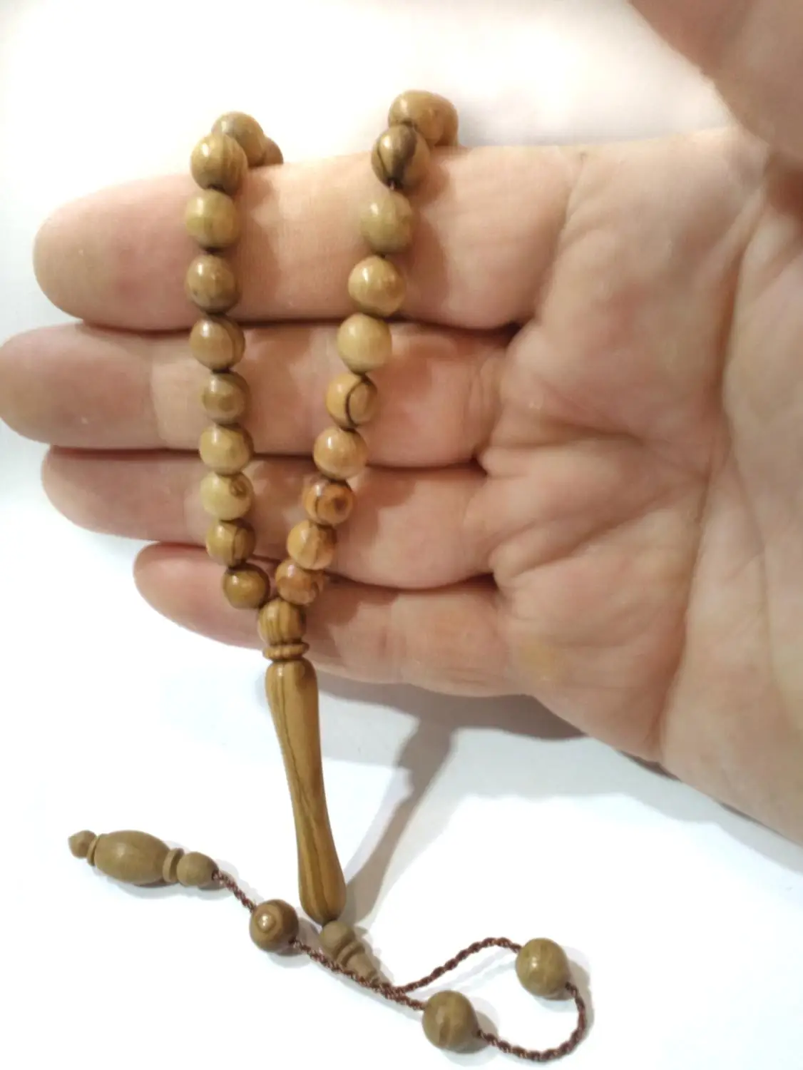 Prayer Bead Olive Tree Gift Tasbeeh Muslim Tesbih Rosary High Quality Wood 99 Natural Lathe Handmade Misbah Musbiha Elegant