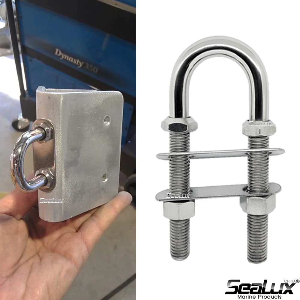 Sealux Marine Grade Stainless Steel 304 Bow Eye U-Bolt for Marine Boat Yacht Accessory Hardware