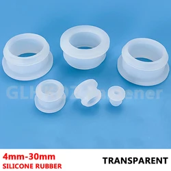 4-30mm Transparent Silicone Rubber Snap-on Wiring Grommets Blanking O-ring Gasket Washer Through Hole Inserts Plug Protect Cable