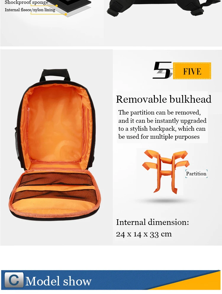 Wasserdichte Kameratasche, Outdoor-Fotografie-Rucksack, Video-Digitale Einzelobjektiv-Spiegelreflexkamera-Tasche, Geeignet für die Meisten Kameras – Detail 8