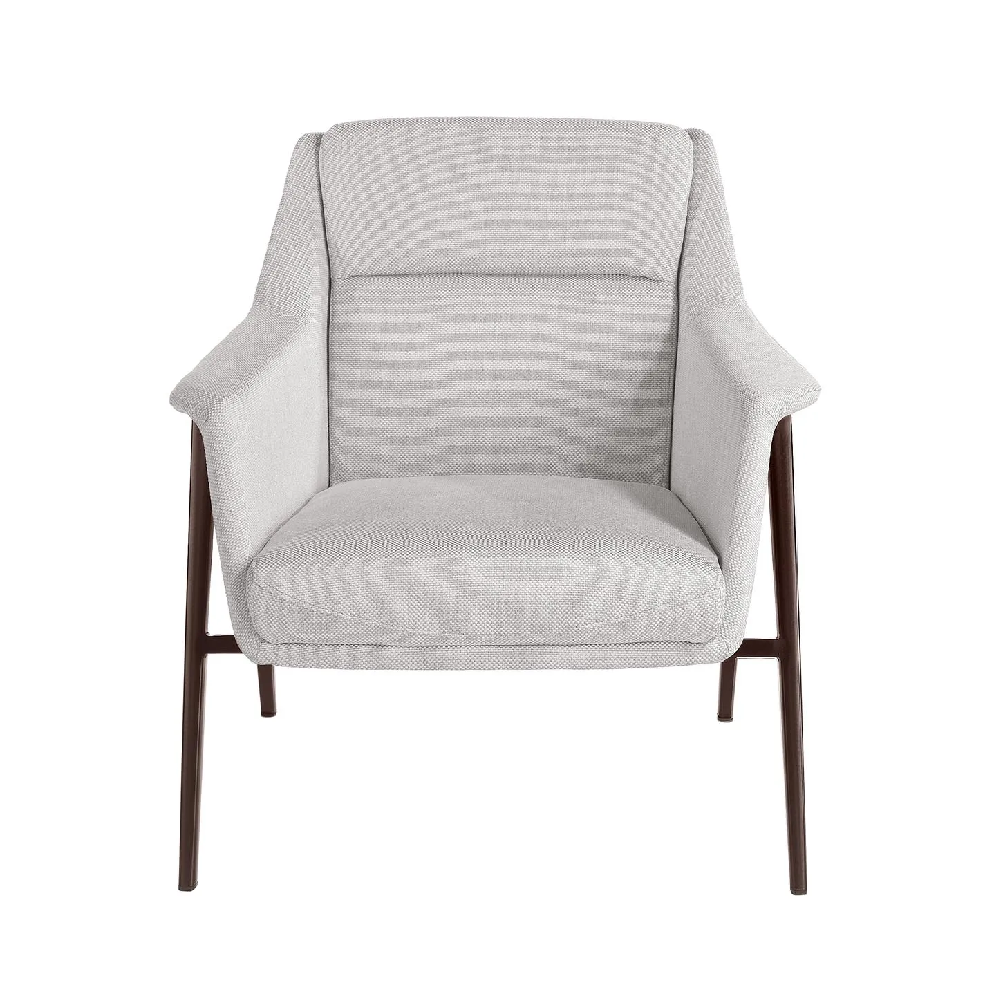 Chair 5010 Angel Cerdá-armchair upholstered in fabric and copper painted steel structure.