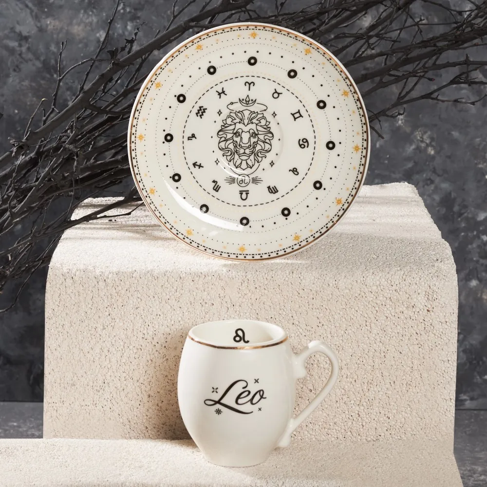 Leo Zodiac Turkish Coffee Cup, Arabic Coffee Cup, Expresso Cup, Small Cup, Zodiac Cup, Leo zodiac sign