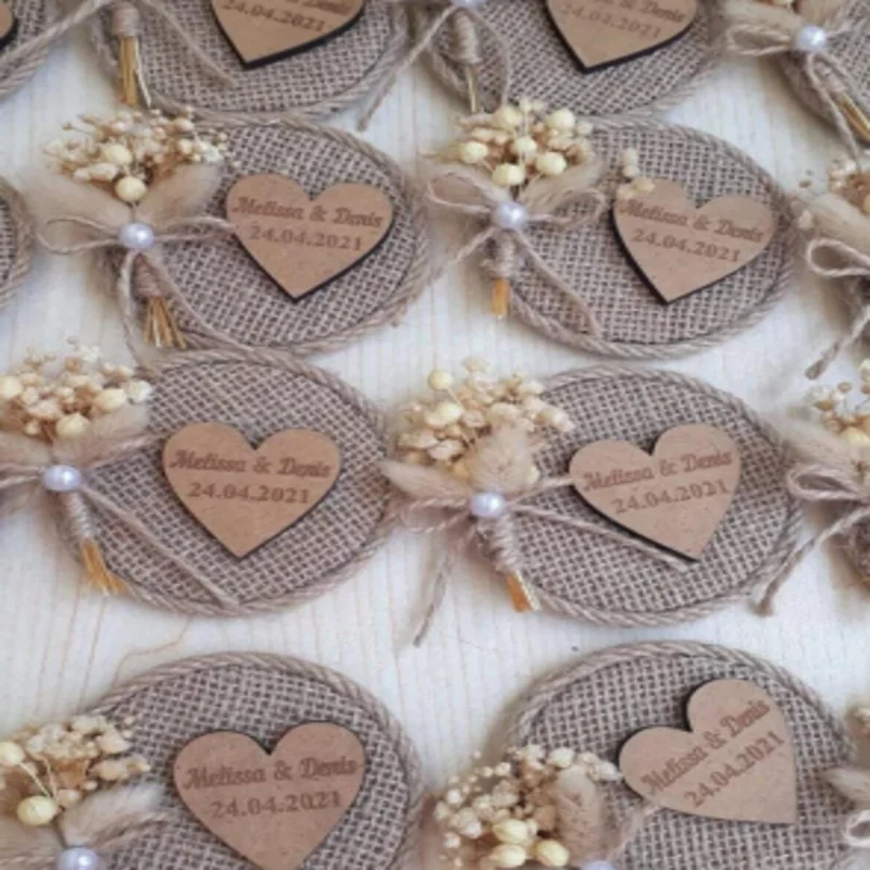 Mesh Magnet (50 Pcs) Kişiseleştirilebilir Birthday Baby Shower Wedding Engagement And All Events With You