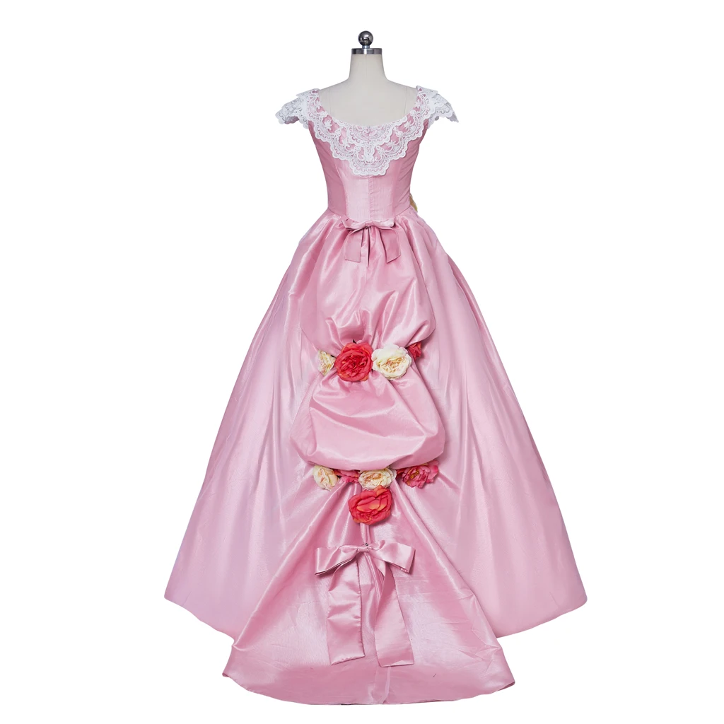 

Musical The Phantom of the Opera Christine Daae Cosplay Costume Ball Gown Masquerade Dress Pink Wedding Dress Victorian Dress