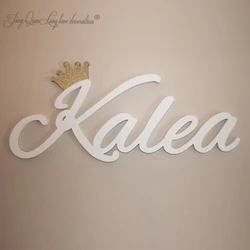 Gold Glitter Crown Name Sign, Tiara Baby Name Plaque, Personalized Nursery Name, Nursery Decor, Custom Name Sign, above a Bed