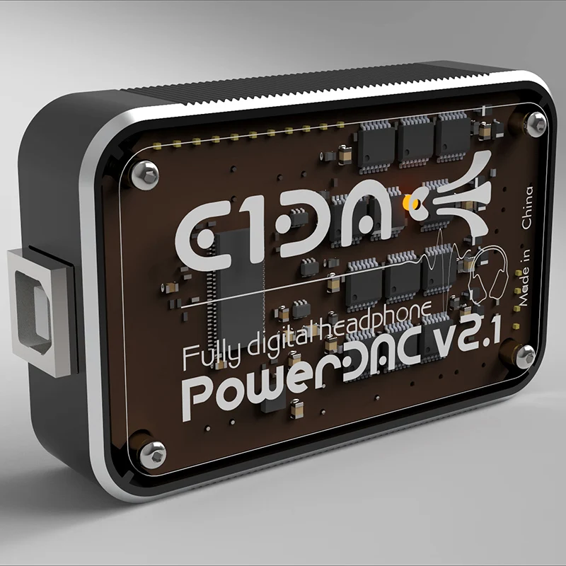PowerDAC v2.1 E1DA سماعة أمبير PEQ DSP بليه DAC مع 2.5/3.5 محول والكابلات