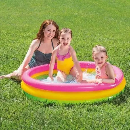 Intex 57412np-piscina hinchable con 3 aros, 114x25 cm,  capacidad para 131 litros de agua