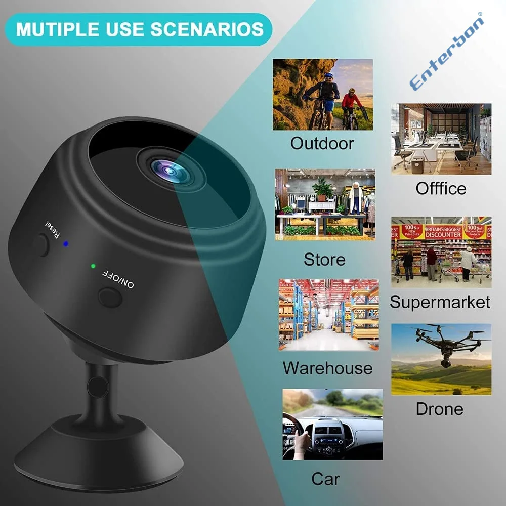 Minicámara IP A9 de seguridad para el hogar, Original, 1080P, IR, magnética, inalámbrica, pequeña