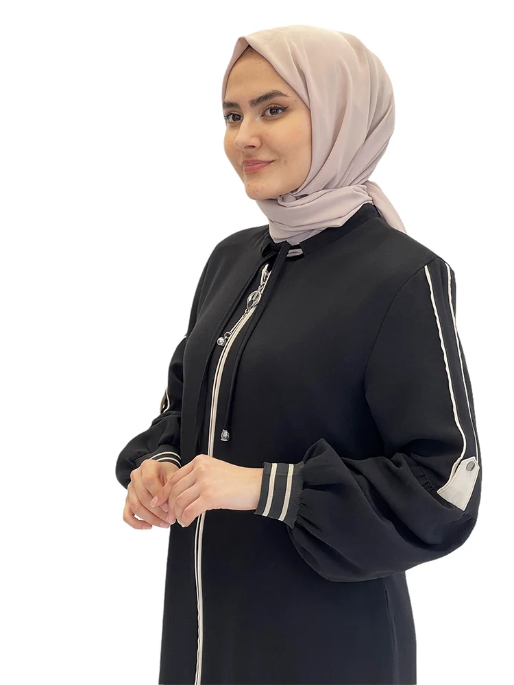 Abaya-tela Crep de diferentes colores para mujer, ropa informal musulmana de manga larga, opciones de tamaño Extra, nueva temporada