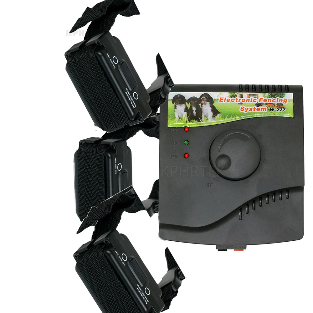 Electric In-Ground W227B Dog Fence Wireless Shock Collar Receiver Hidden System For 1/2/3 Dogs 100g2280