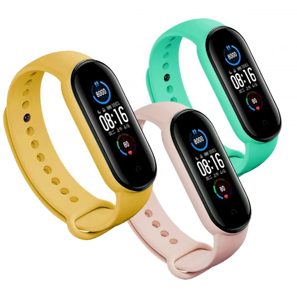 Mi band 5 strap xiaomi mi band 5 silicone bracelet colors soft and waterproof replacement replacement straps smartband