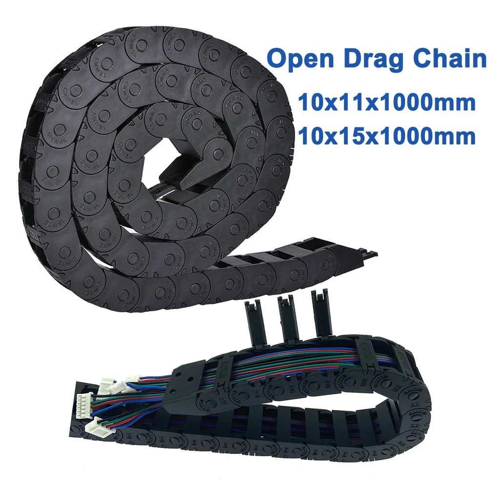 

R18 Cable Chain 10x11/10x15mm Open Cable Drag Chain Wire Carrier With End Connectors for CNC Router Machine 3D Printer Parts