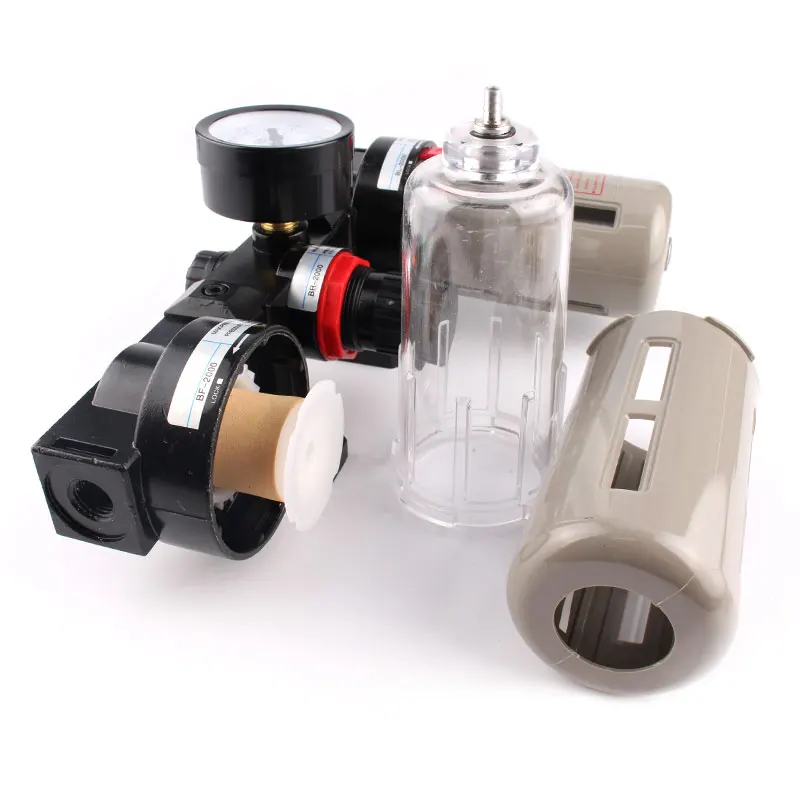 1Pcs 1/2” BC4000 Gas Source Treatment Triplet Filter Air Pump Filter Oil And Water Separator Pneumatic Components Air Compressor