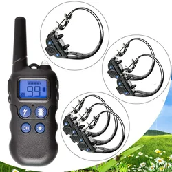 Remote Control Rechargeable Dog Training Collar With Walkie Talkie And Waterproof Receiver With 1/2/3 Collars