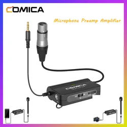 COMICA LINKFLEX AD1 Microphone Preamp Amplifier XLR to 3.5mm Audio Adapter for iPhone Android Smartphone DSLR Cameras Camcorders