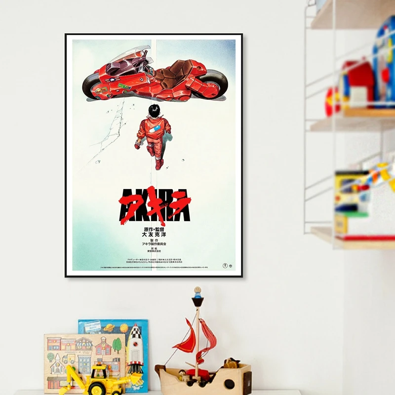 Akira 1987 Animation Print Vintage Japanese Movie Anime Poster Gaming Wall Art Canvas Painting Picture Kids Game Room Art Decor